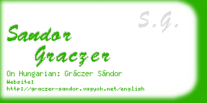 sandor graczer business card